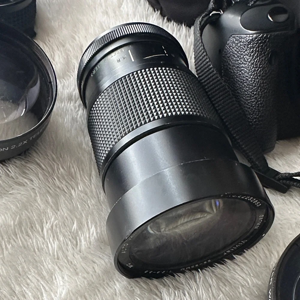 Canon EOS Camera Set with Black Accessories